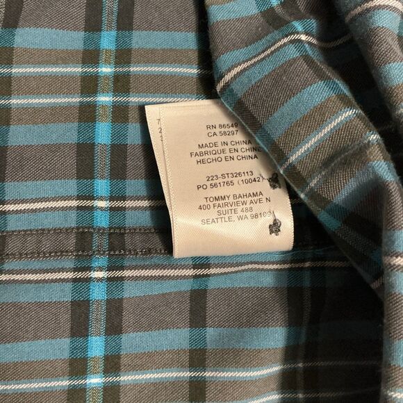 Tommy Bahama Mens Silk Blend Shirt Large Lazlo Vineyard Long Sleeve Button Down - Picture 9 of 10